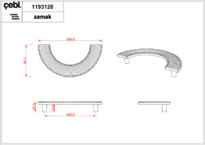 uchwyt meblowy 1193.128 Cebi wymiary